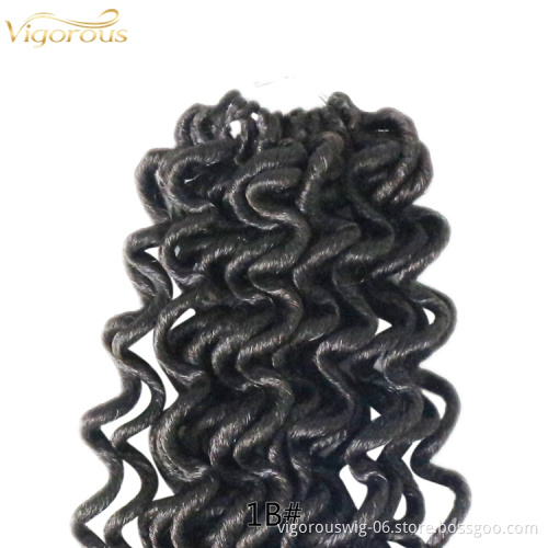 18inch 70g Goddess Locs With Curly Ends Ombre Color Faux Locs Crochet Twist Hair Soft Synthetic Braiding Hair Extension Wavy